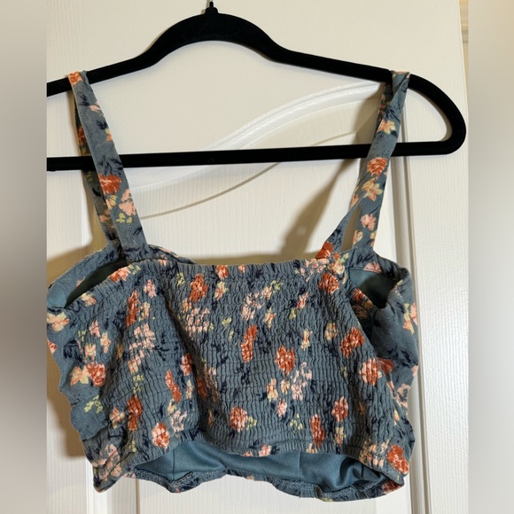 Floral Cropped Bustier Top - Picture 3 of 4